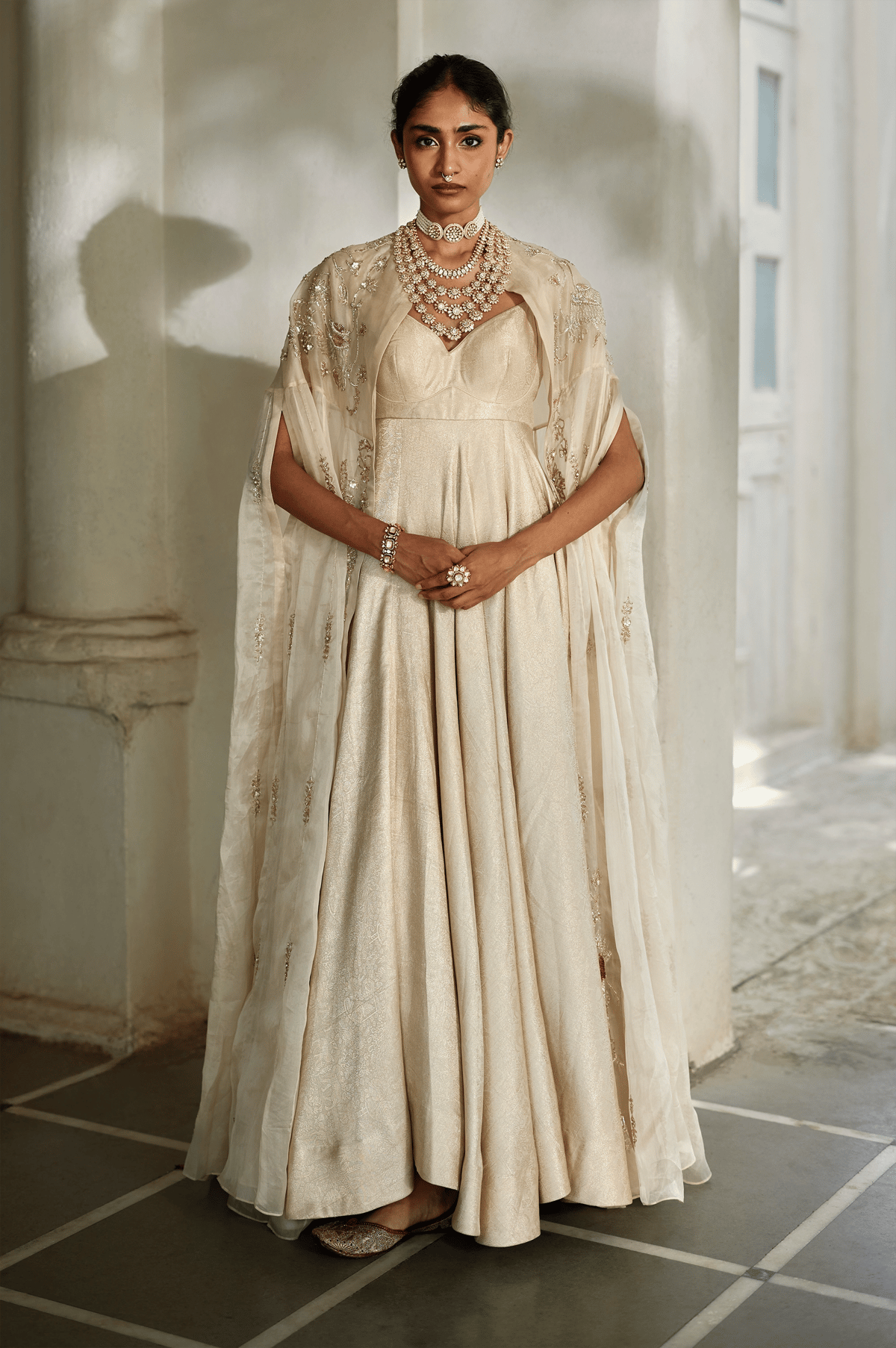 Lumi Cape Anarkali Set