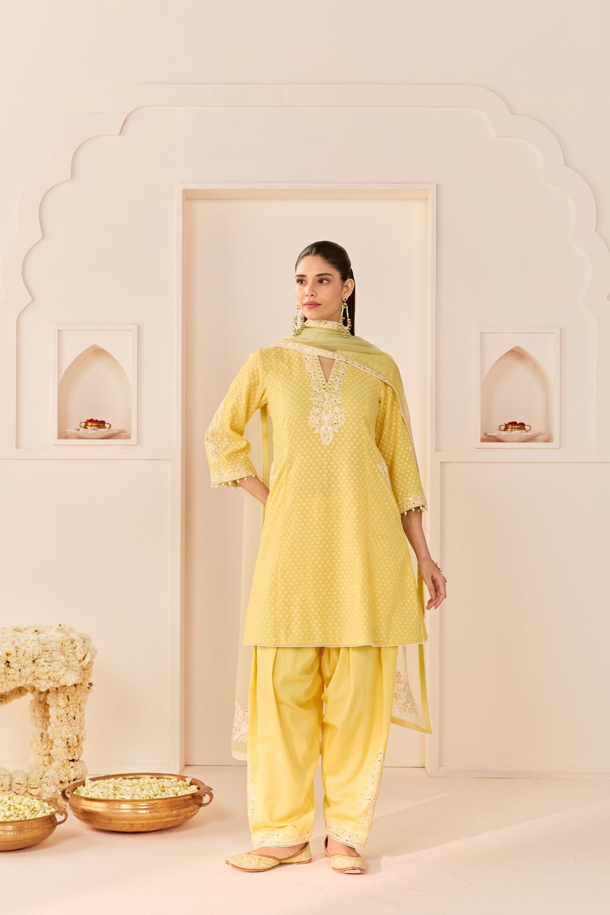 REEM - SHORT CHOGA WITH DOGRI SALWAR AND DUPATTA