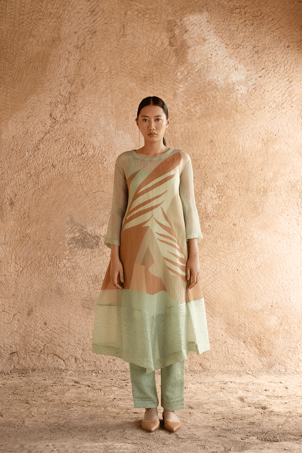 Prism Fern Pistachio Kurta Set