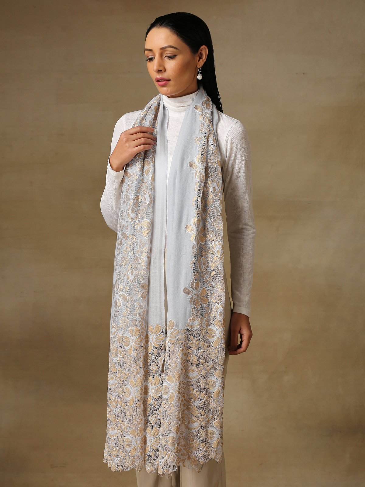 Chantilly Ice Blue Stole