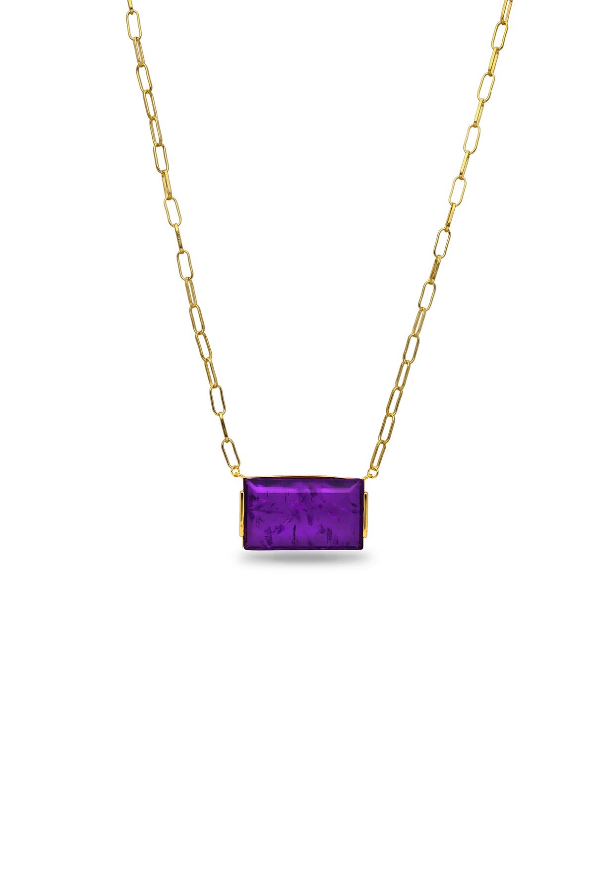 Dark Purple Aztec Oasis Pendant With Chain