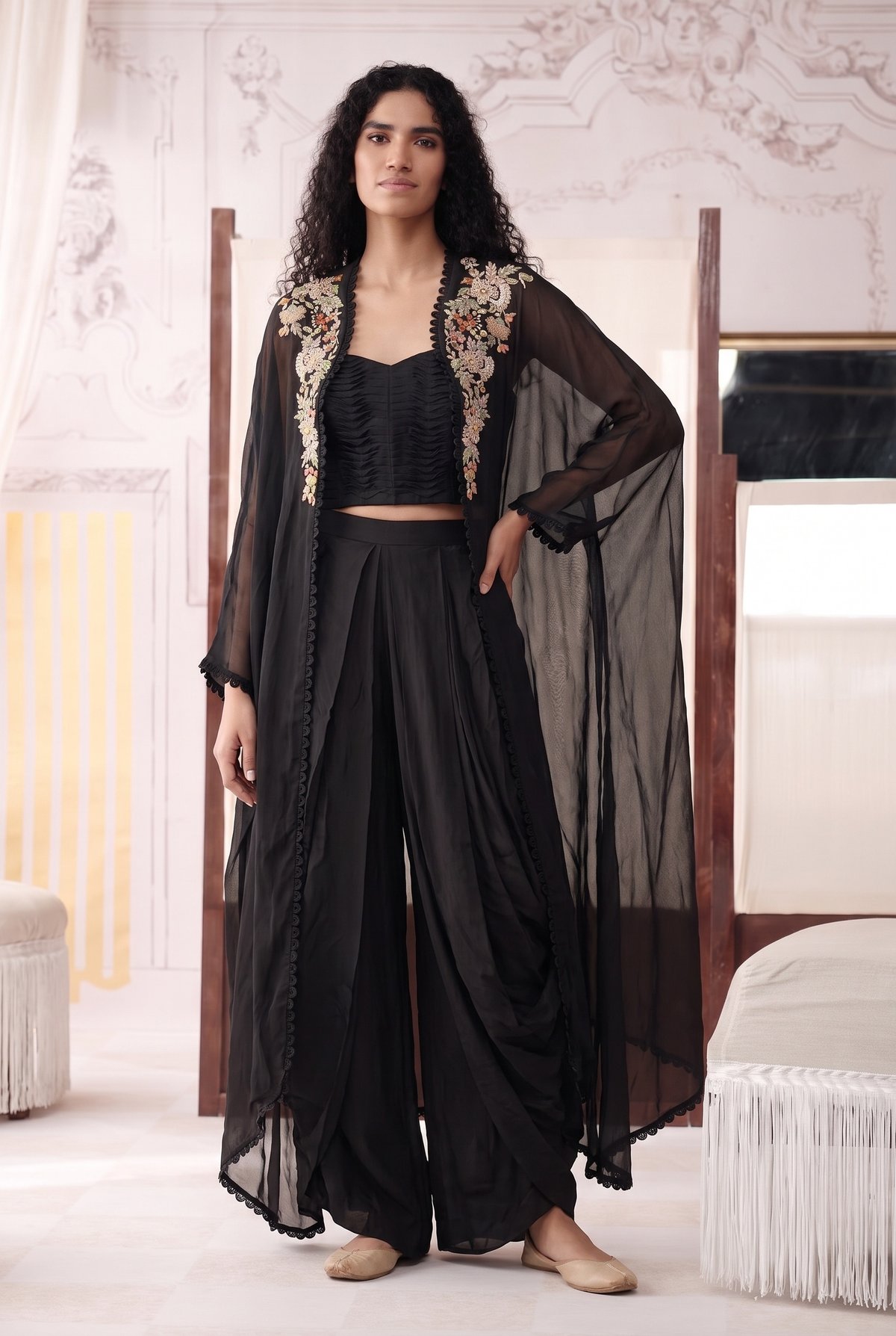 Black Bustier Co-ord Set