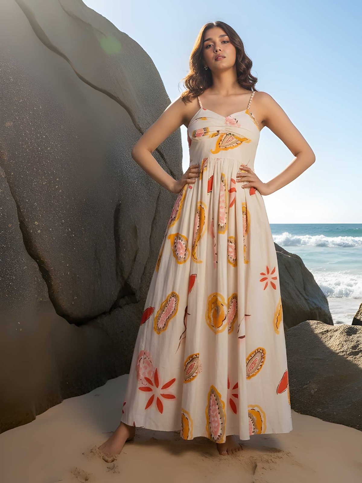 Paisley Printed Midi Dress