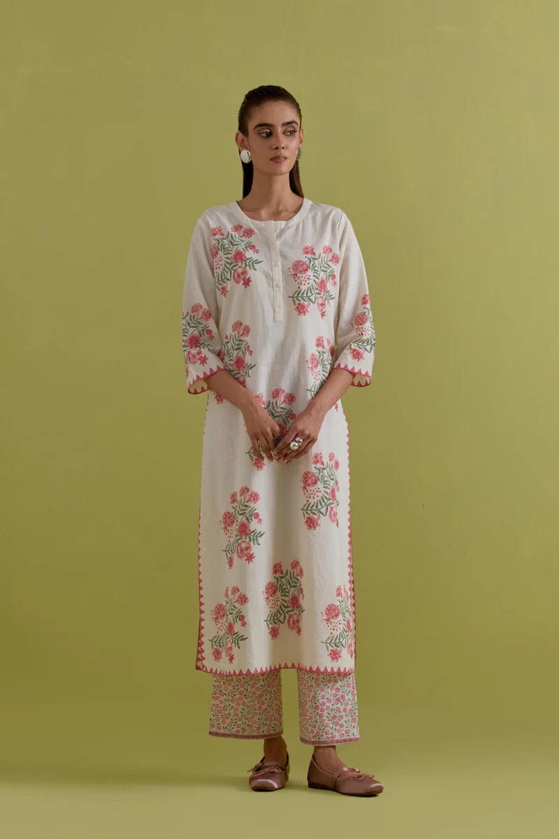 Pink and Green Kurta Sets