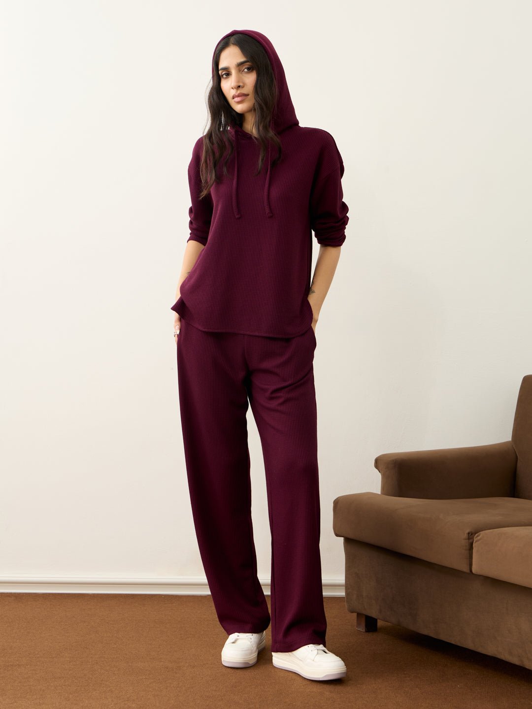 Waffle Hooded Co-Ord Set