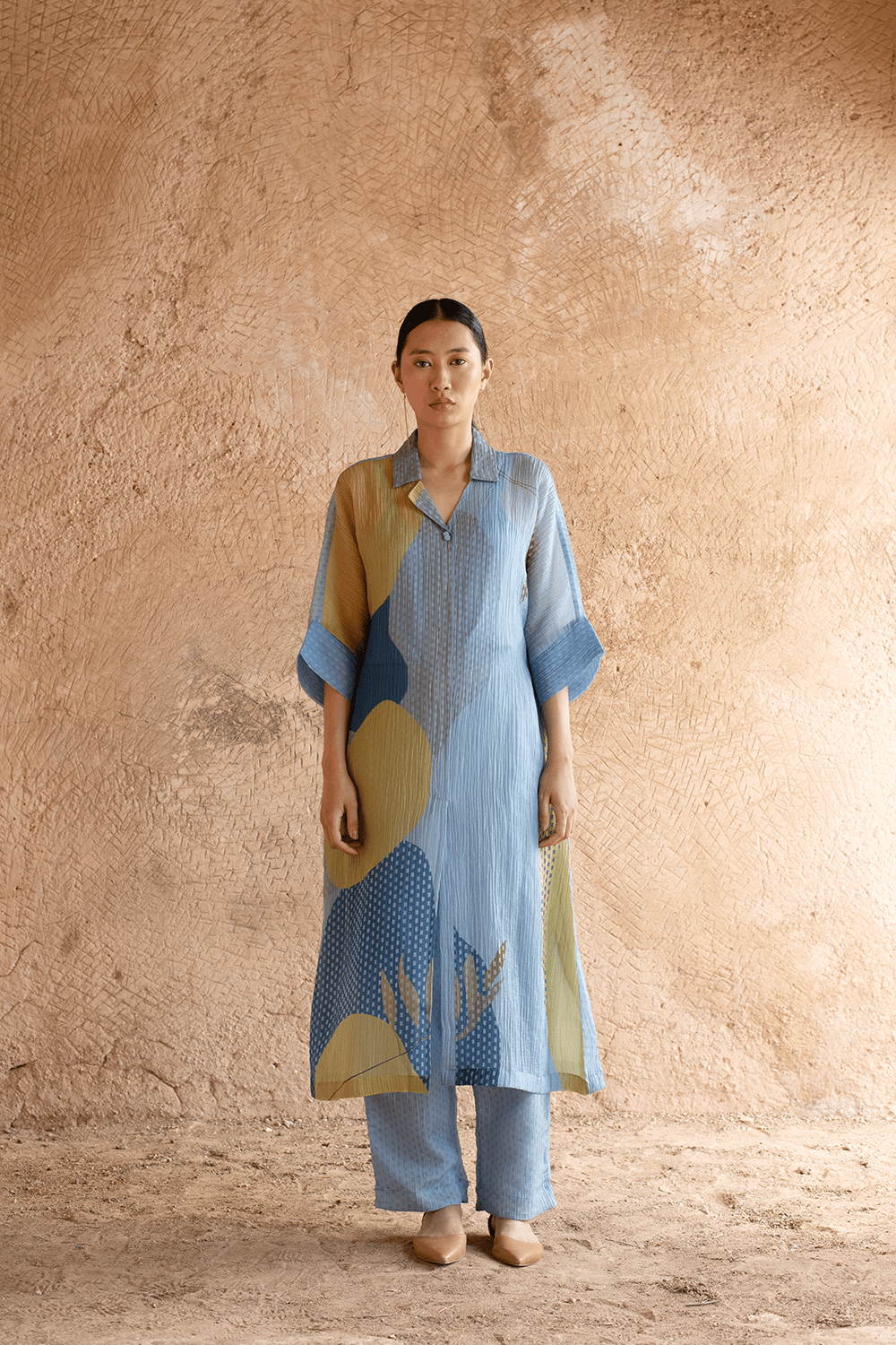 Prism Circlet Soft Blue Kurta Set