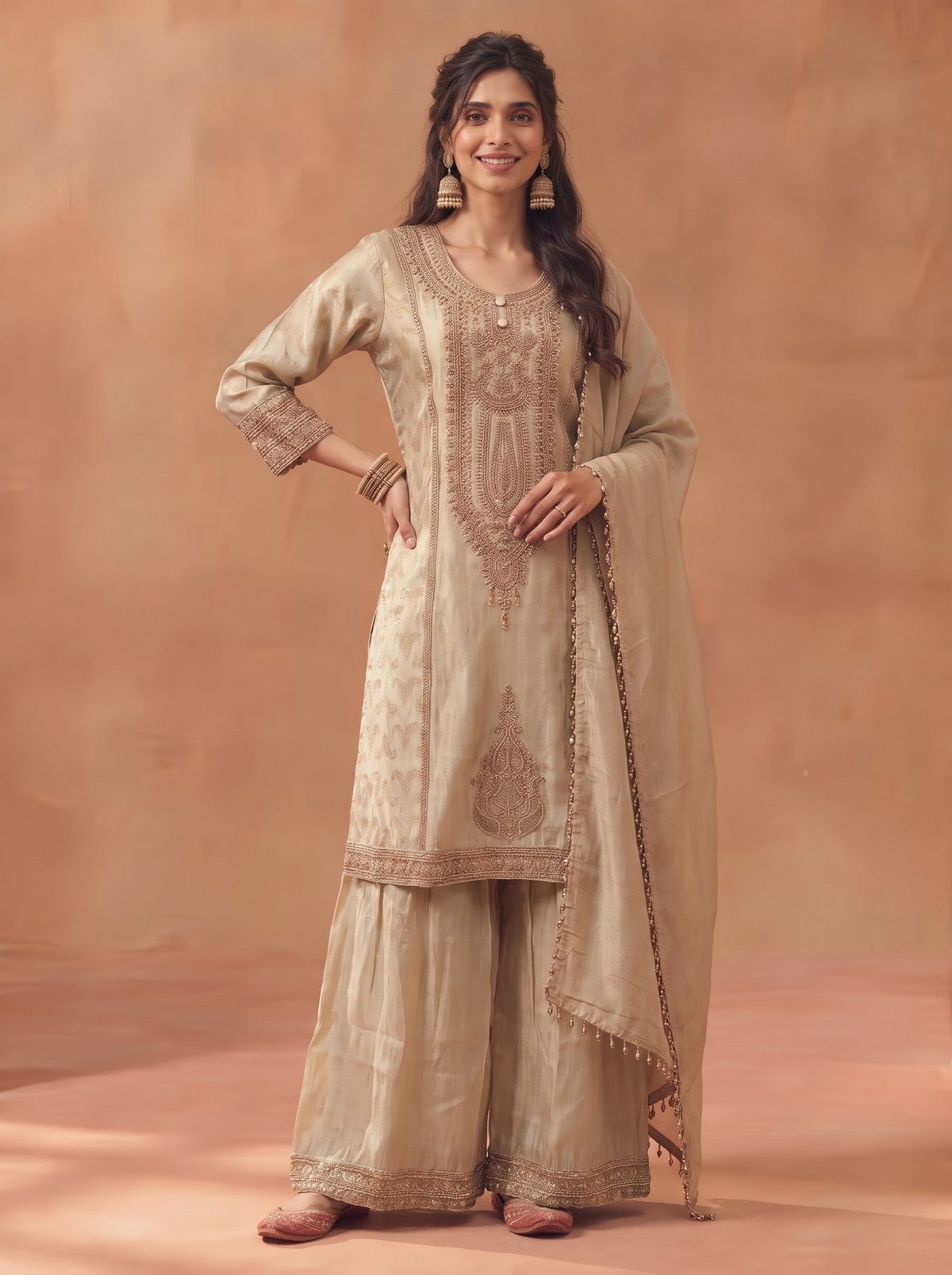 I-2027 Kurta Sharara Set