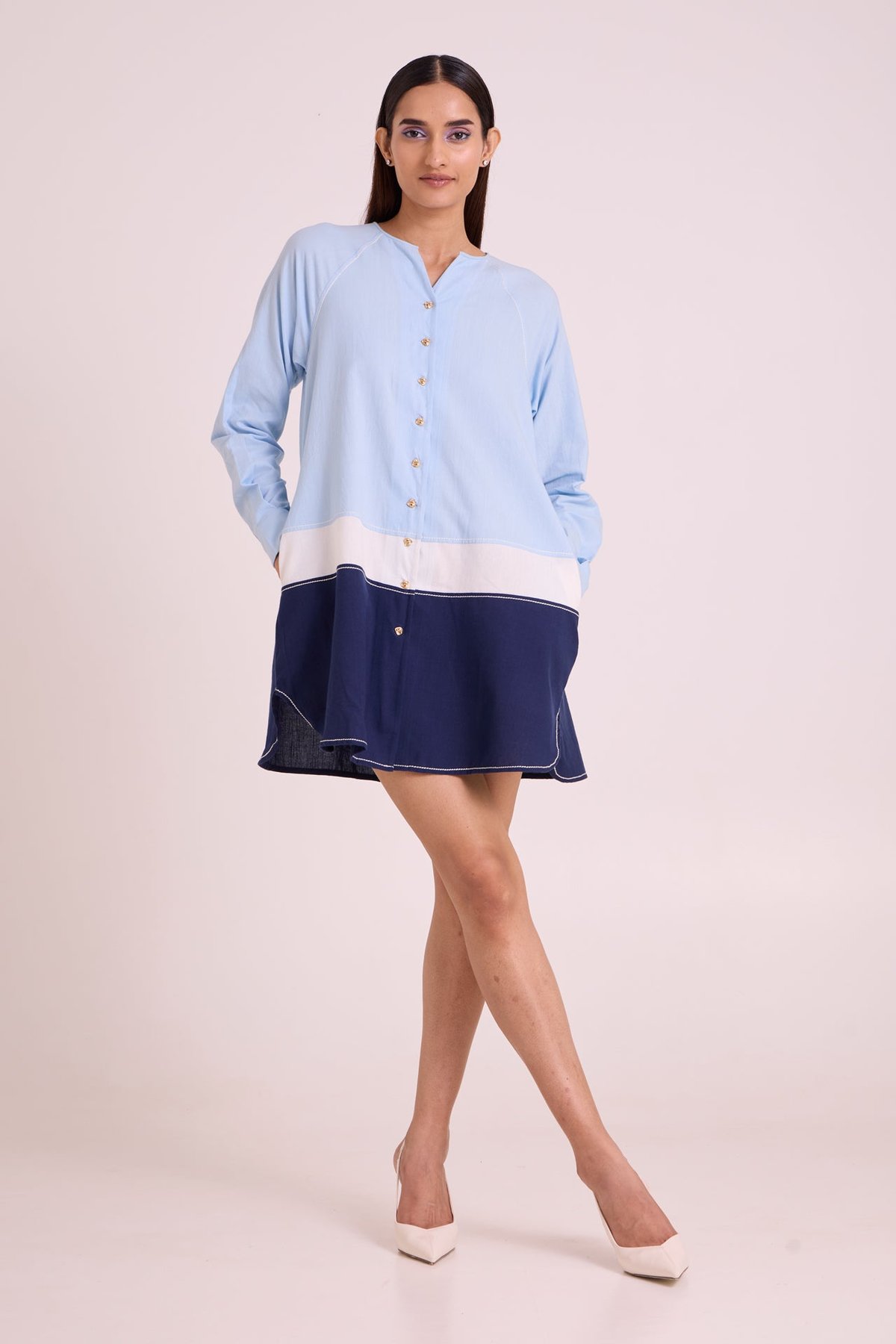Harbour - Beach Blue Short Dress