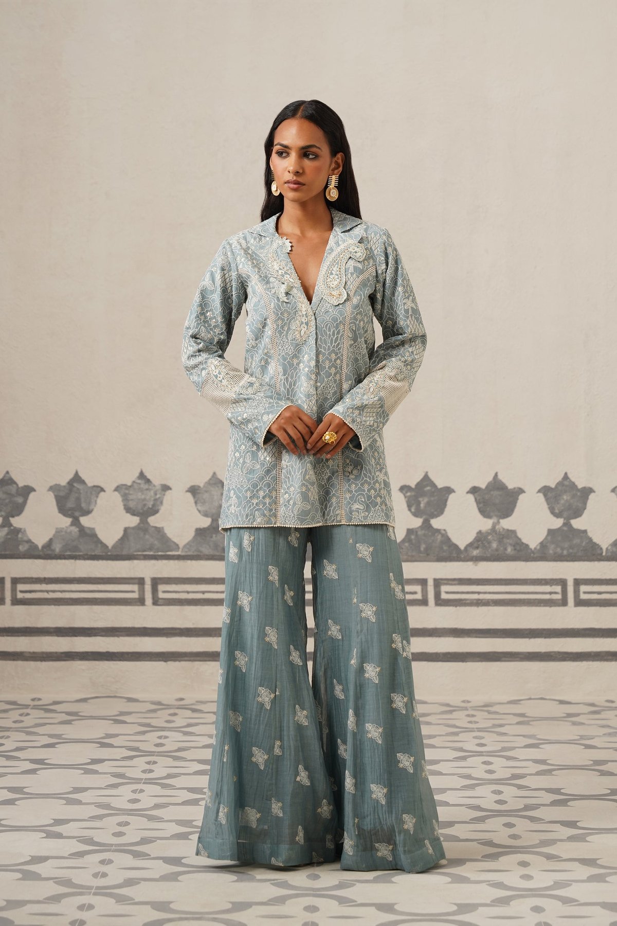 Neha Muslin Embroidered Matching Set