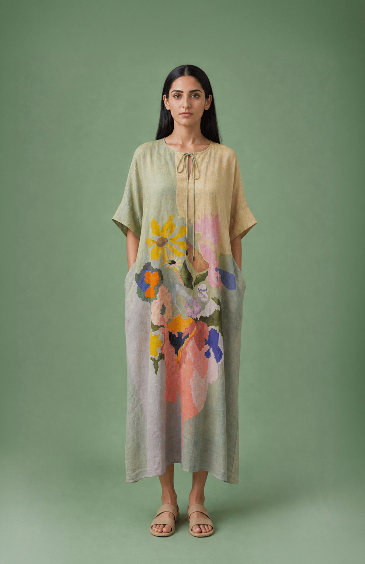 Ikat Kaftan Dress