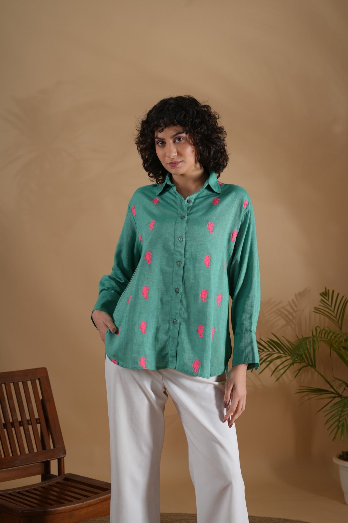 Oversized Embroidered Shirt