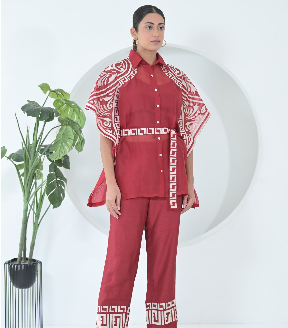 Rio Noir Organza Kaftan Coord Set