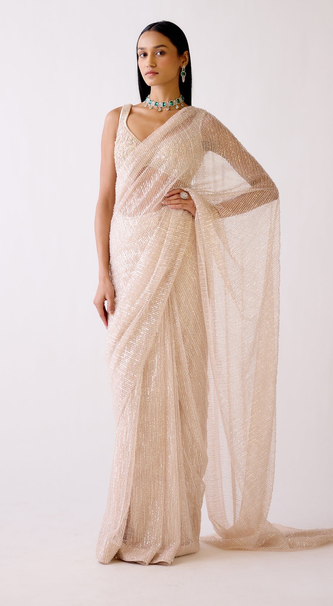 The Champgne Evening Saree