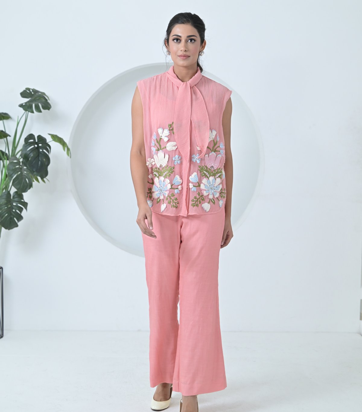 Big Khushboo Chiffon Shirt Coord Set
