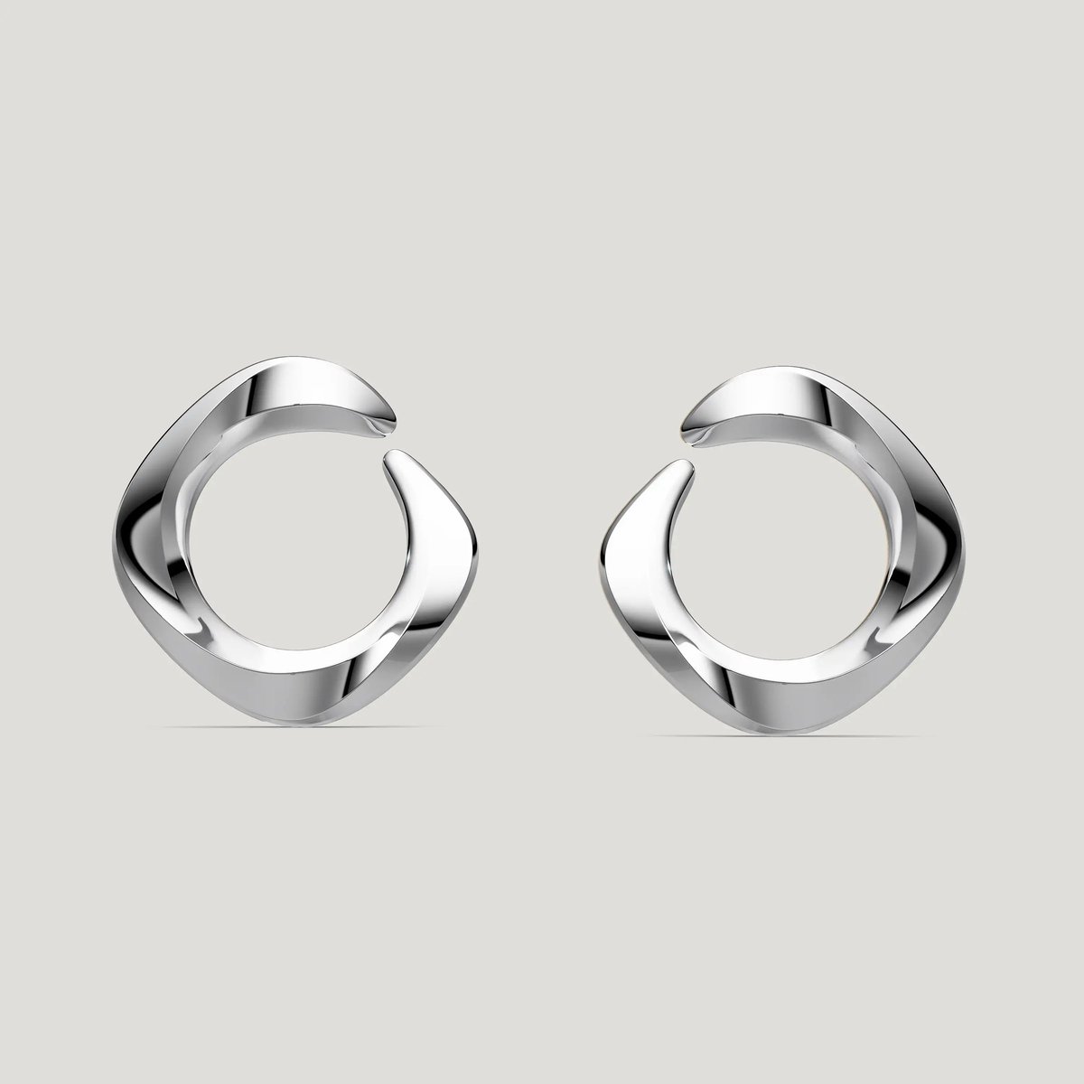 Squircle Orange Peel Stud