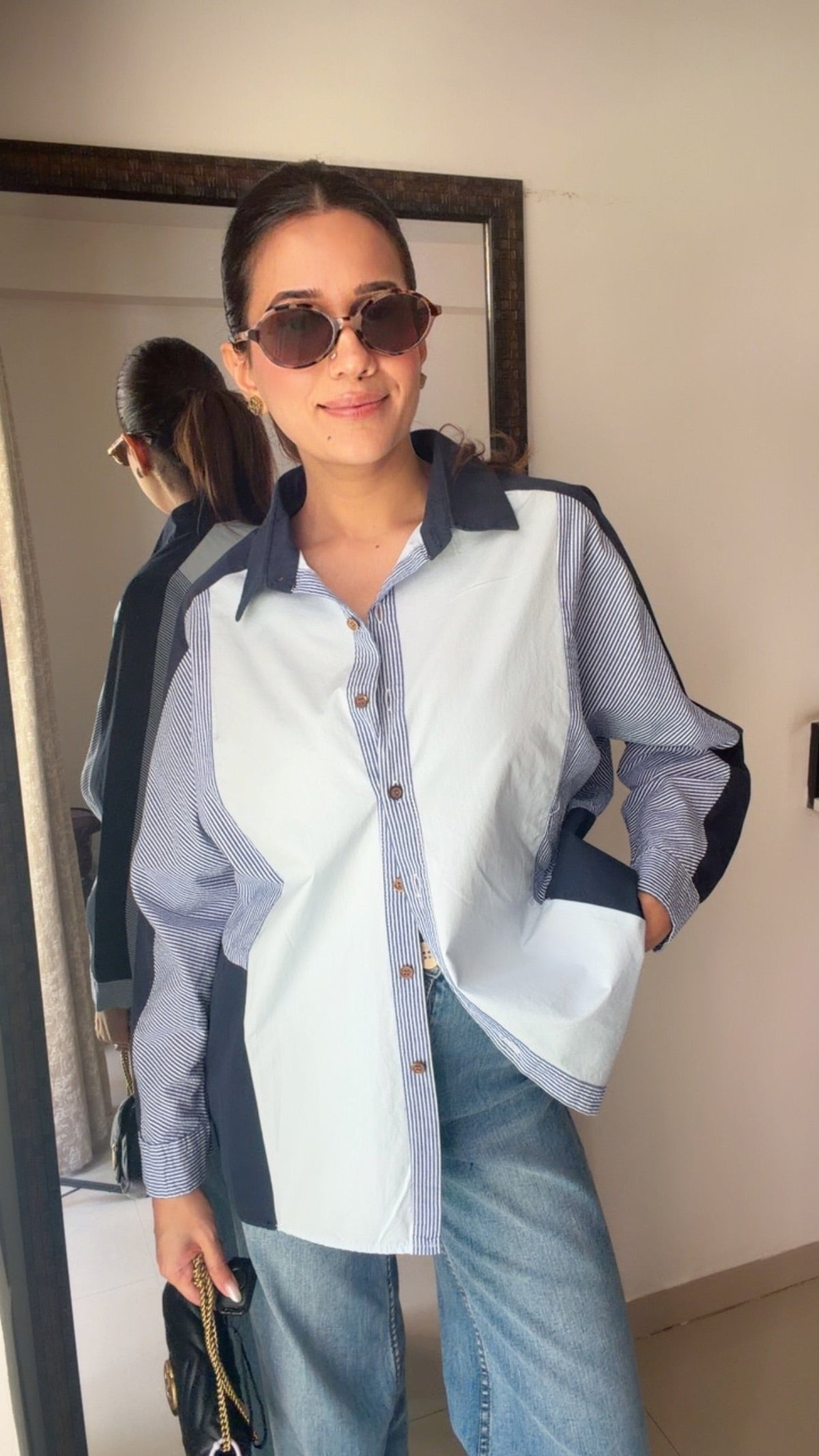 Dusted ColorBlock Poplin Shirt