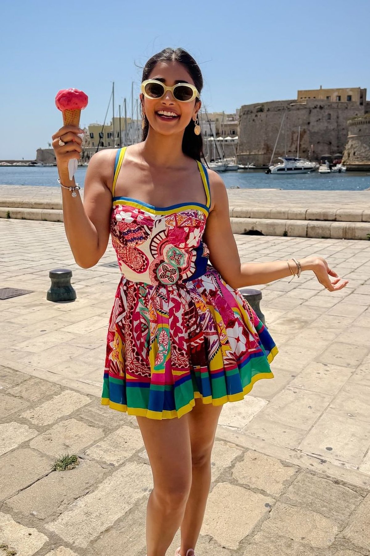 Multicolor Paisley Print Fit and Flare Mini Dress