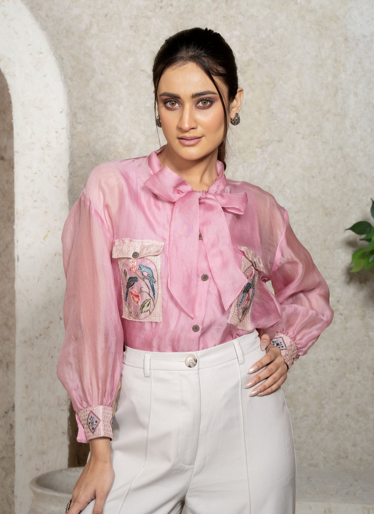 Lilac Breezy Organza Shirt