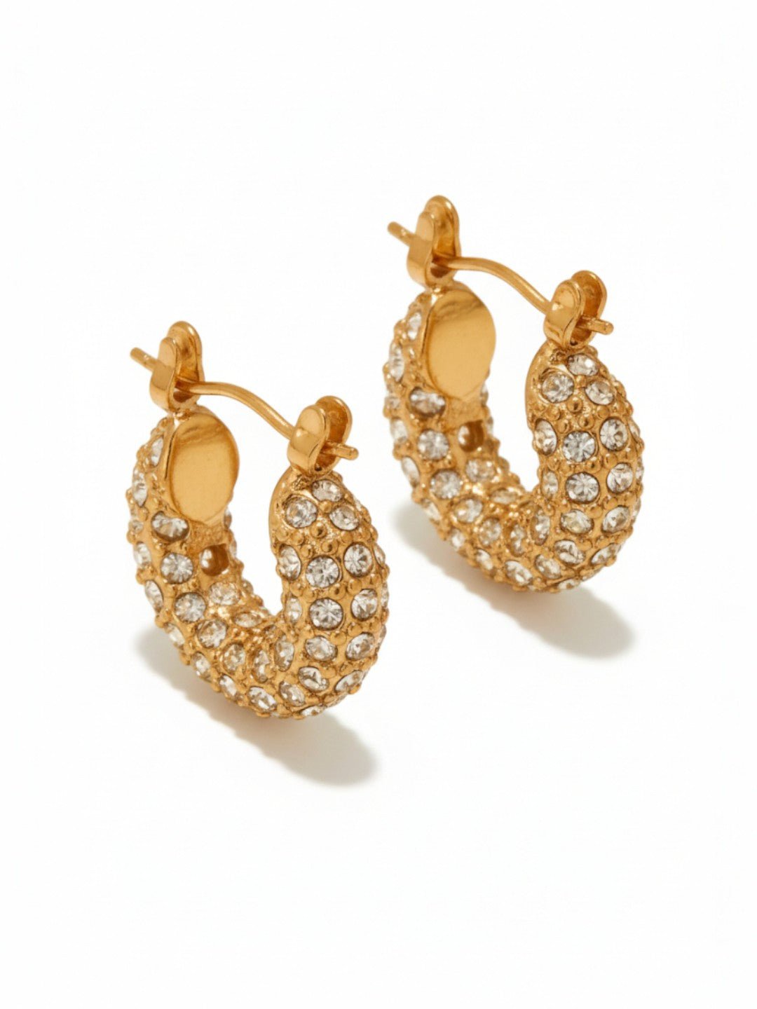 Luxury Bling Cubic Zirconia Round Hoop Earrings