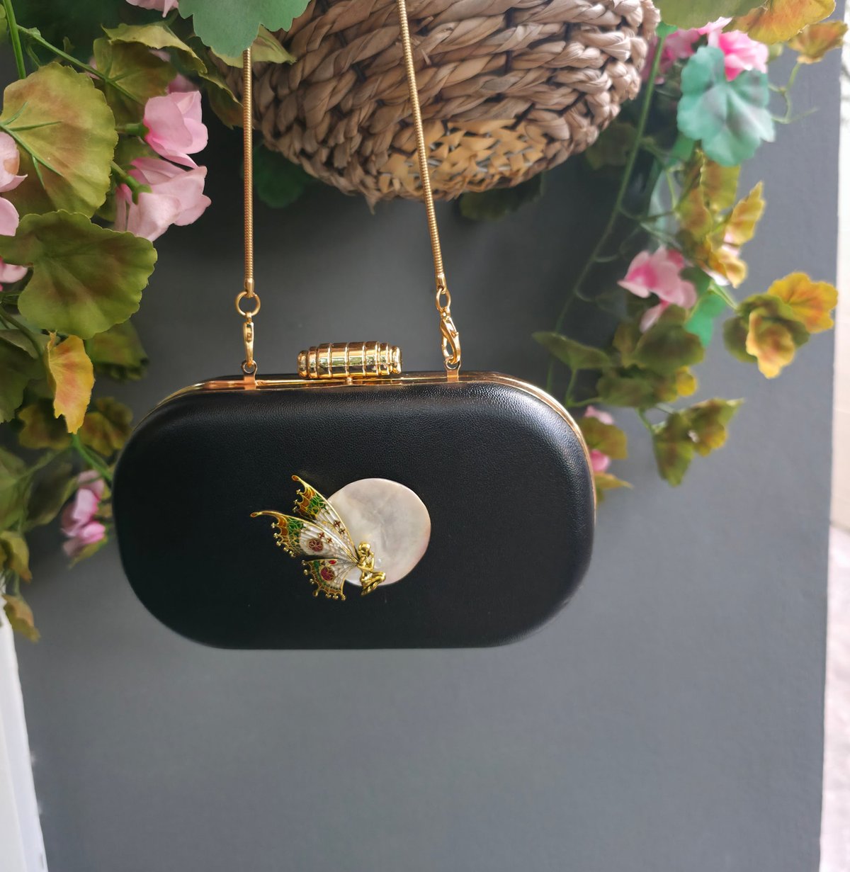Moon Fairy Clutch Bag - Black