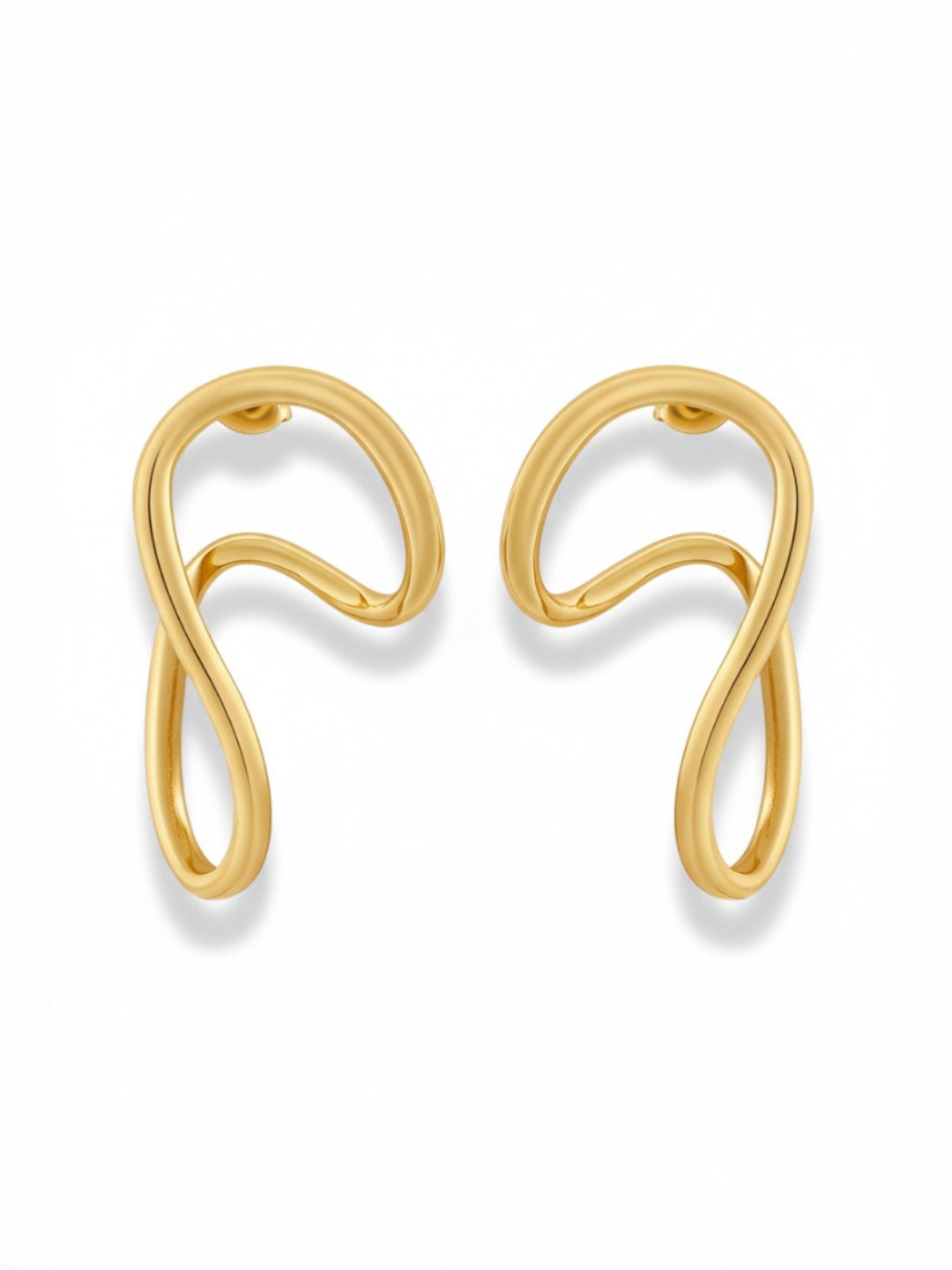 Irregular Wave Curve Curvy Earrings