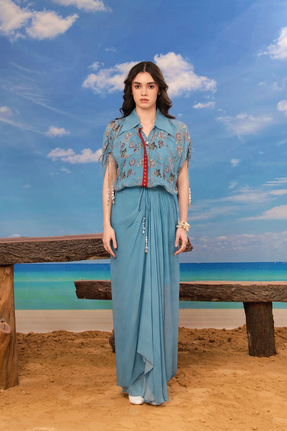 Drift Drape Shirt Dress