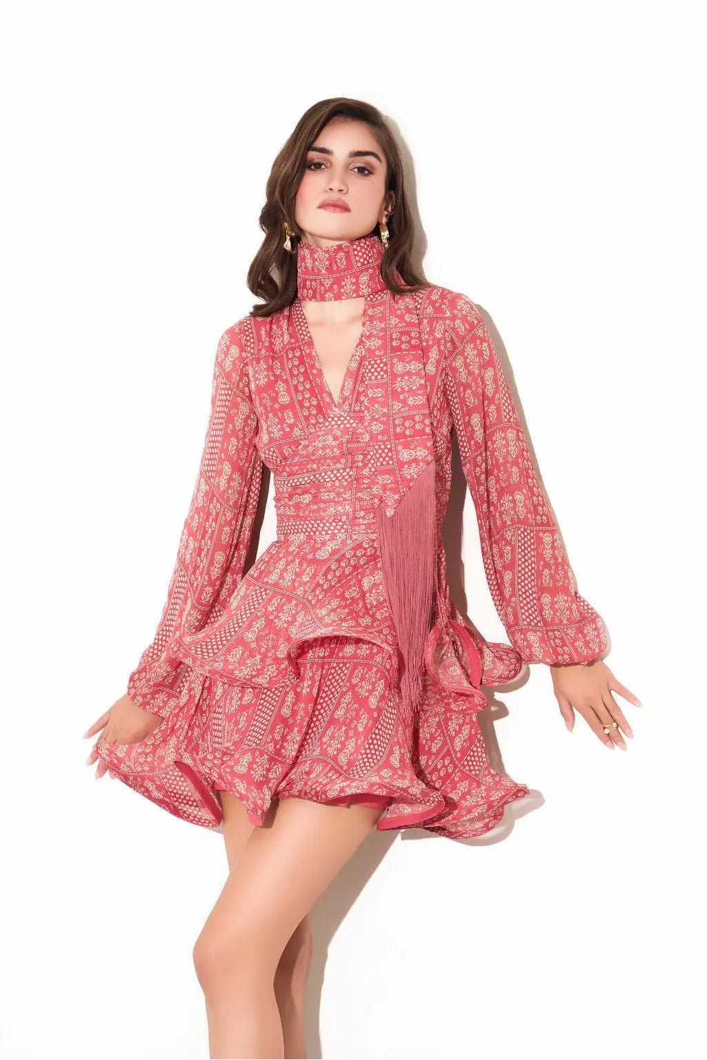 LUCY Printed Ruffle Dress