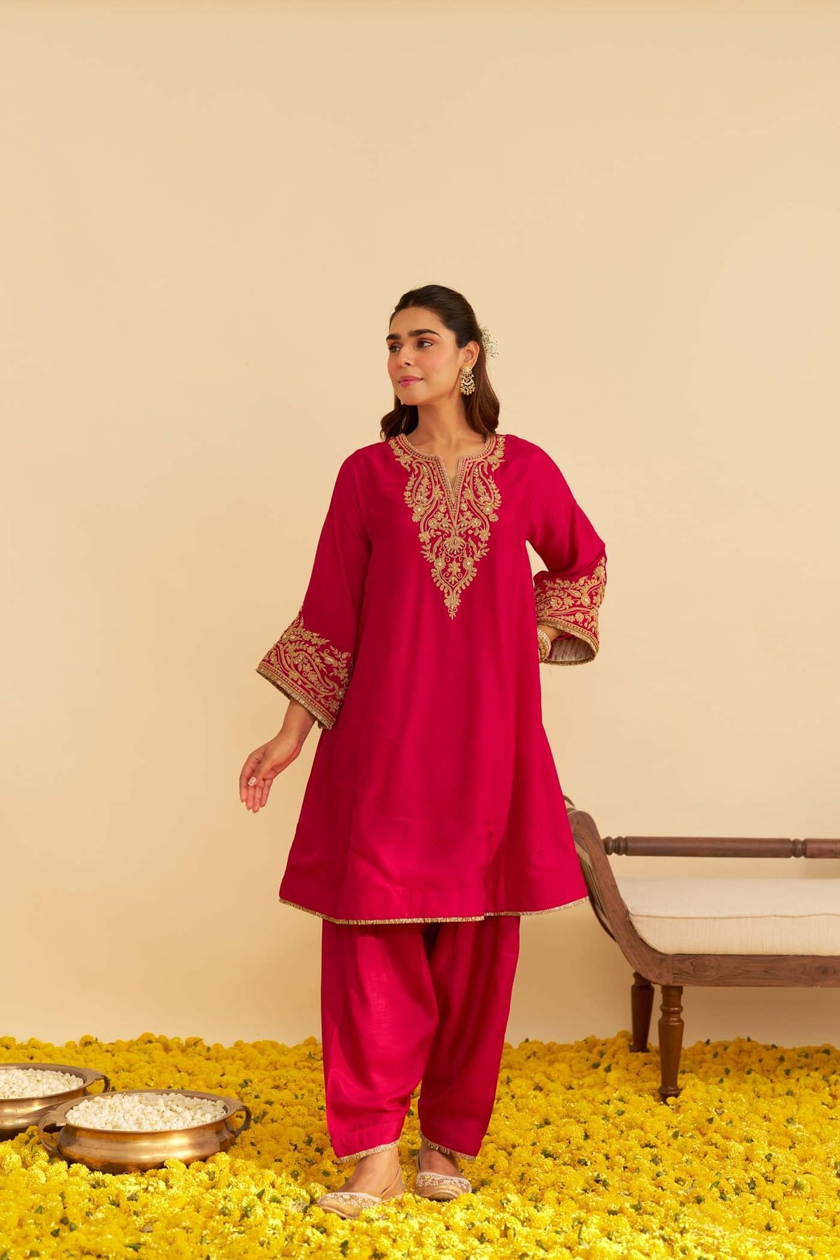 Marwa - Short Chauga With Salwar