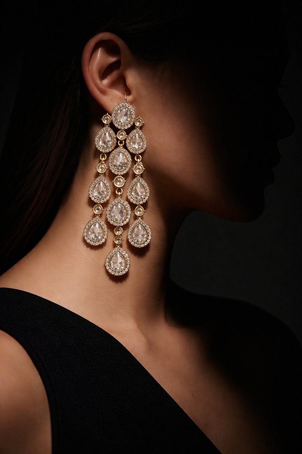 Celestia Crystal Cascade Earrings