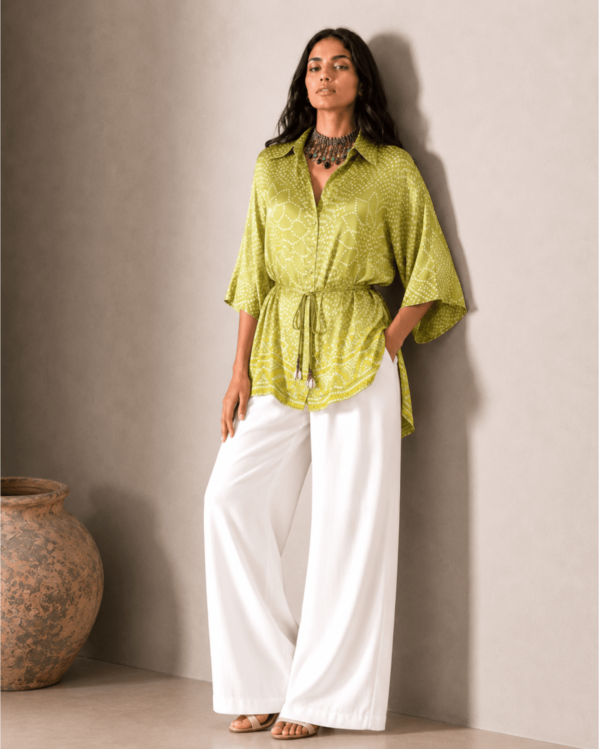 Mixology Bandhej Kimono Shirt