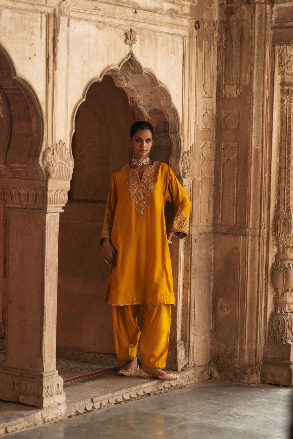 Marwa - Short Chauga With Salwar