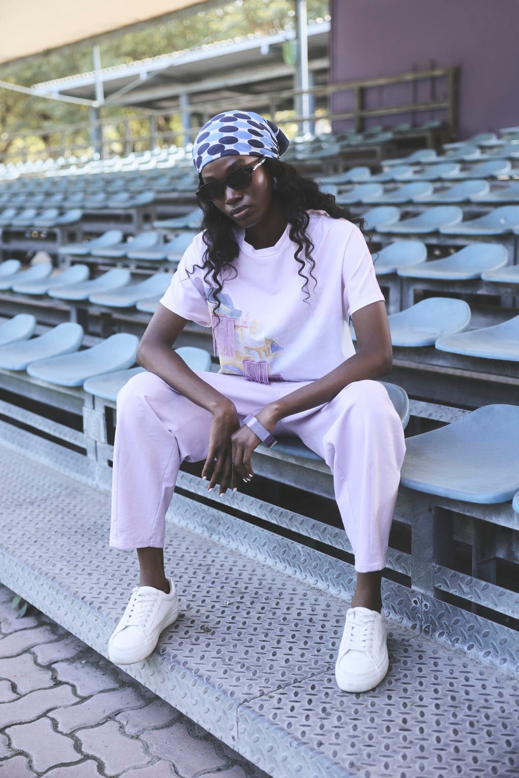 Lavender Trouser and Graphic T-Shirt Co-ord Set