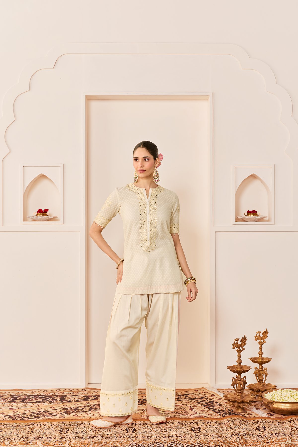 ANAISHA - SHORT KURTA WITH FARSHI SALWAR AND DUPATTA