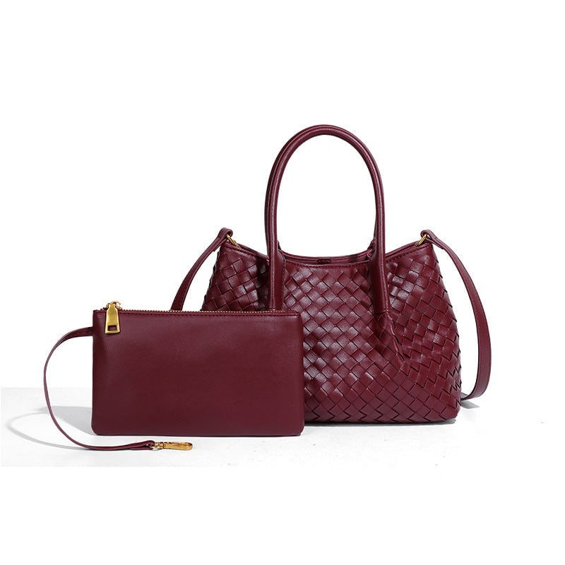 Lena Handwoven Satchel Bag with Pouch
