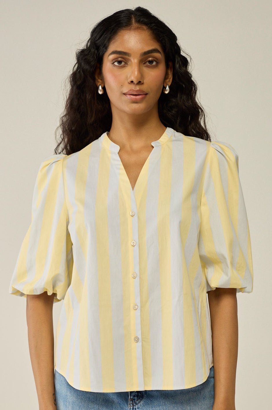 Striped V-neck Shirt
