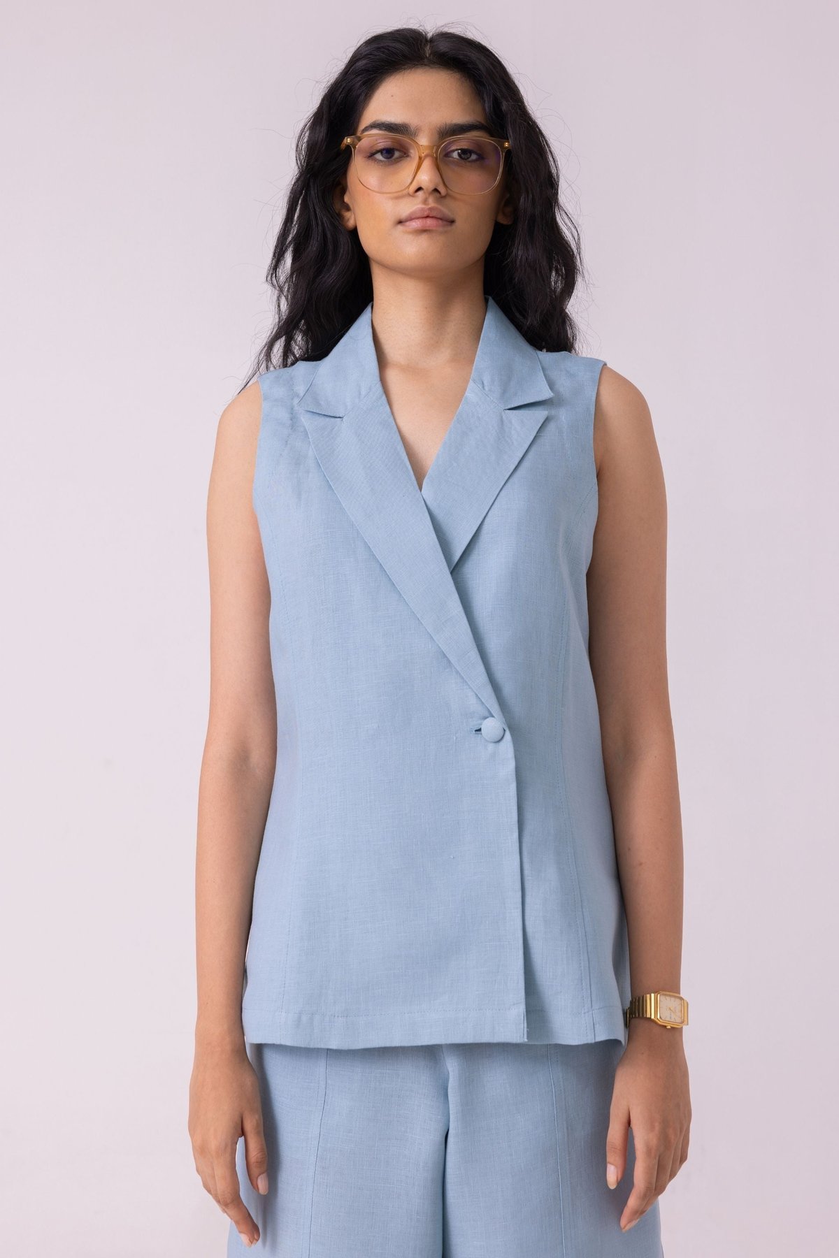 Serena Linen Vest