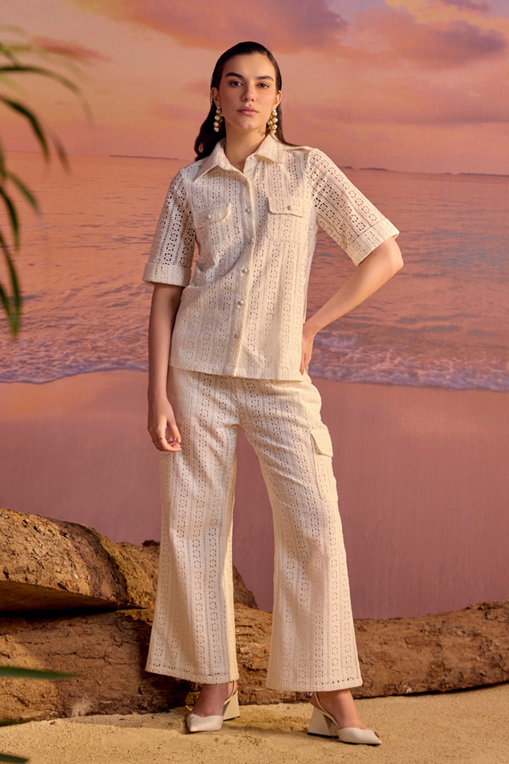 Classic Cutwork Broderie Anglaise Co-ord Set
