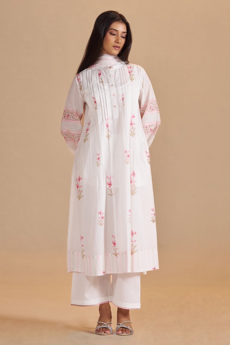 Swan Mul-Mul Light Festive Kurta Set