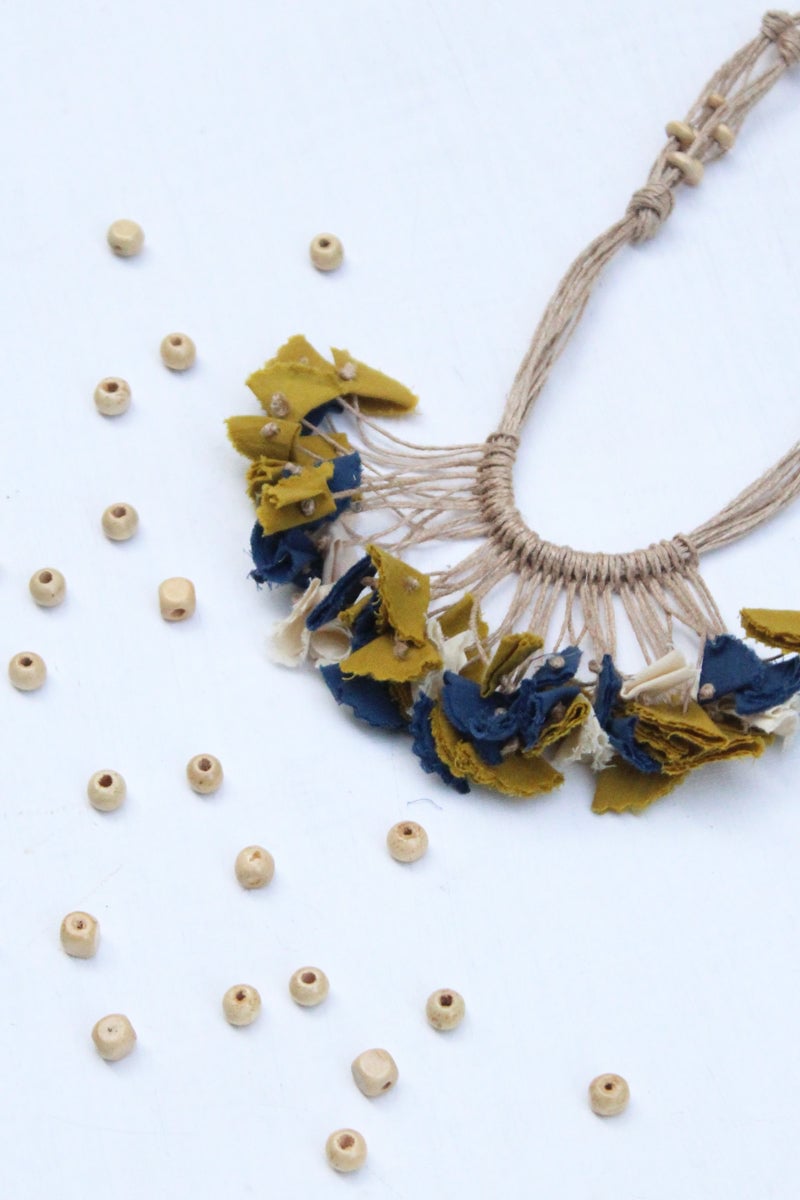 Textile Tassel Necklace - 8