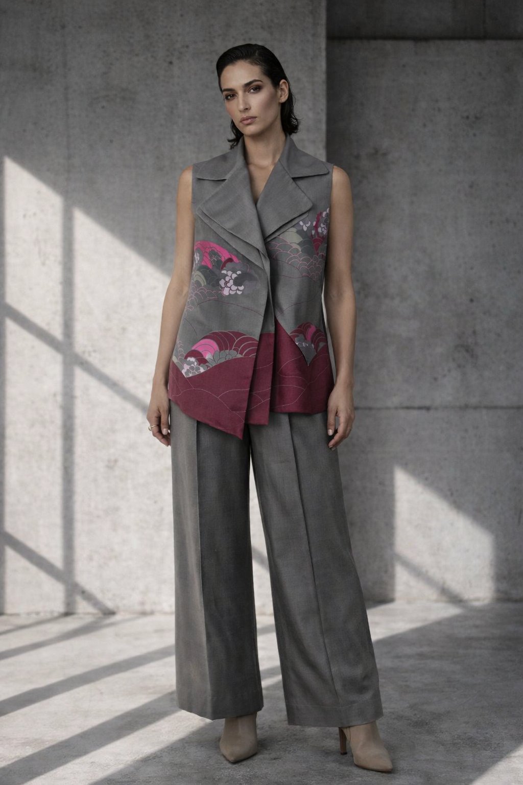 Mizu Grey Blazer Set
