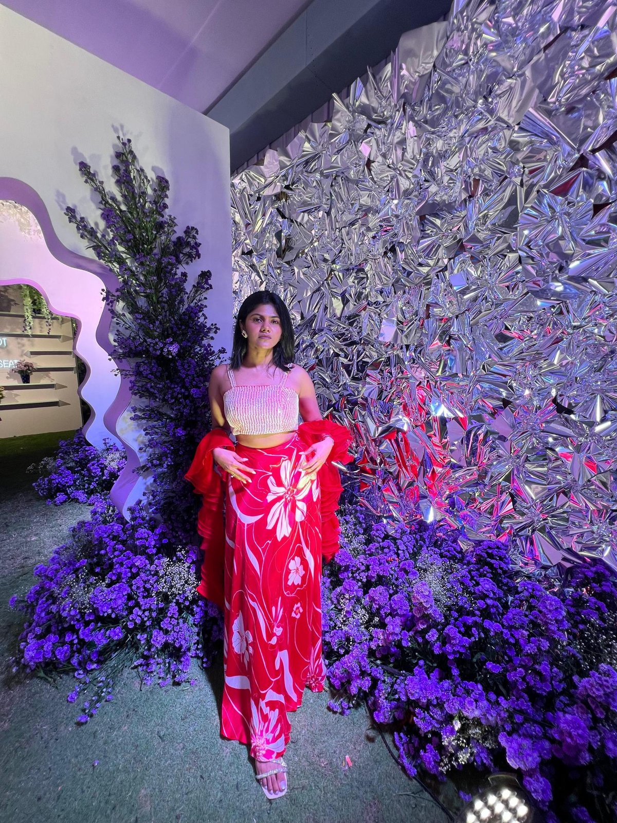 Wave Print lehenga