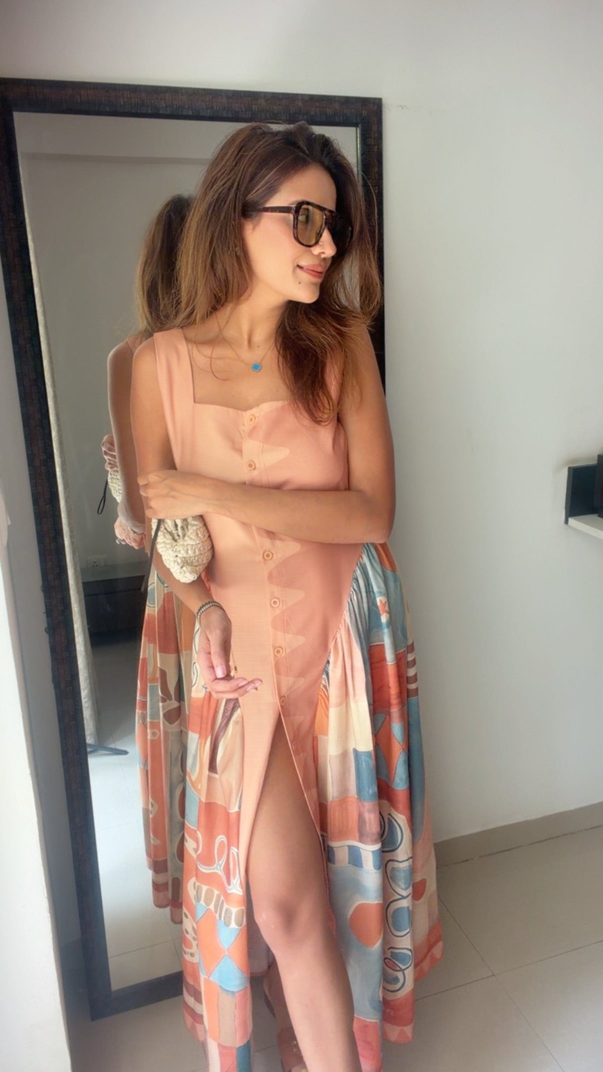 Aurora Abstract Print Maxi Dress