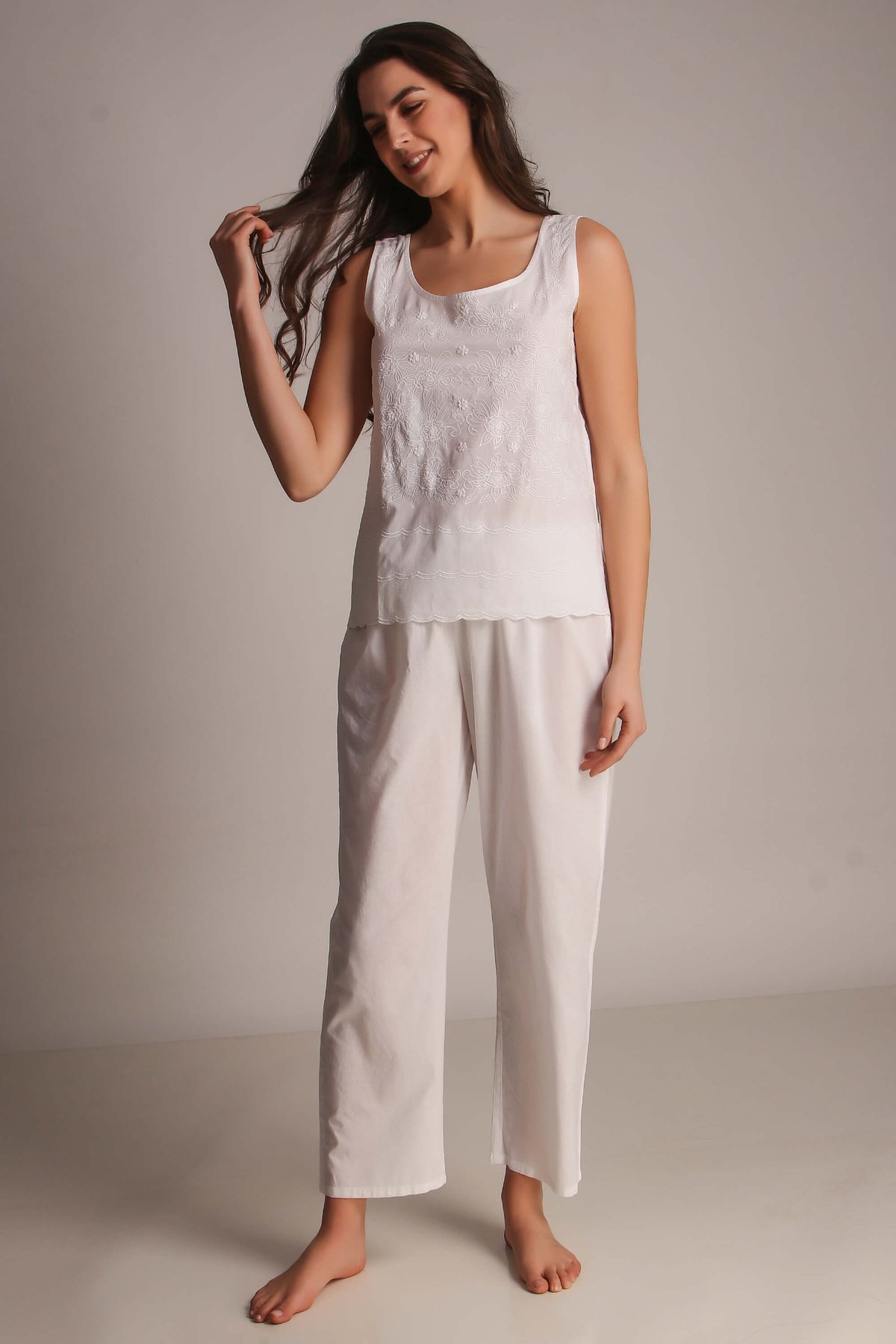 Vanessa, Embroidered Pyjama Suit