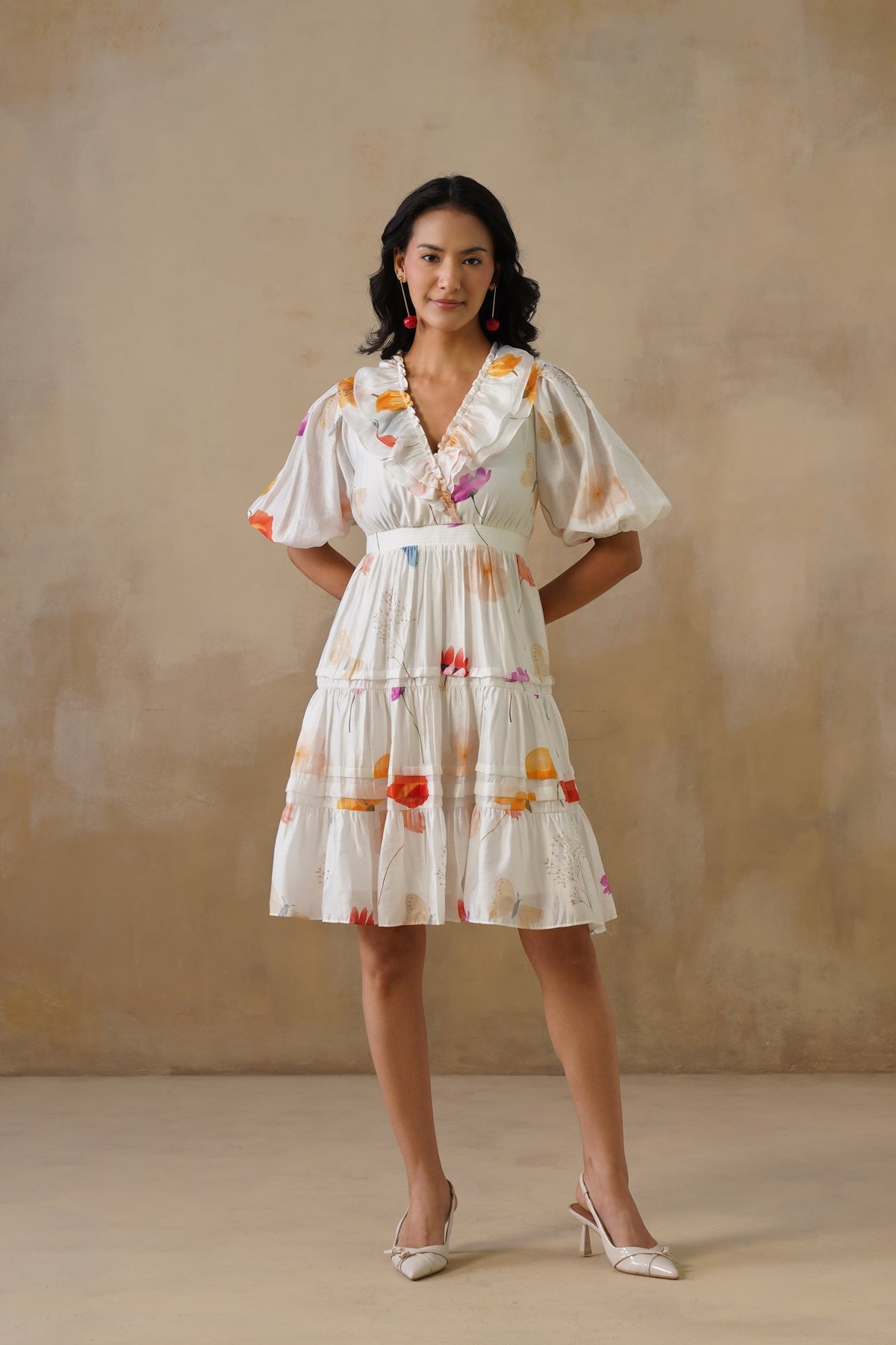 Celeste Ruffle Organza Dress
