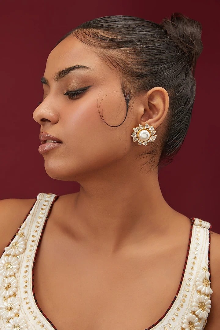Zircon Pearl Studs