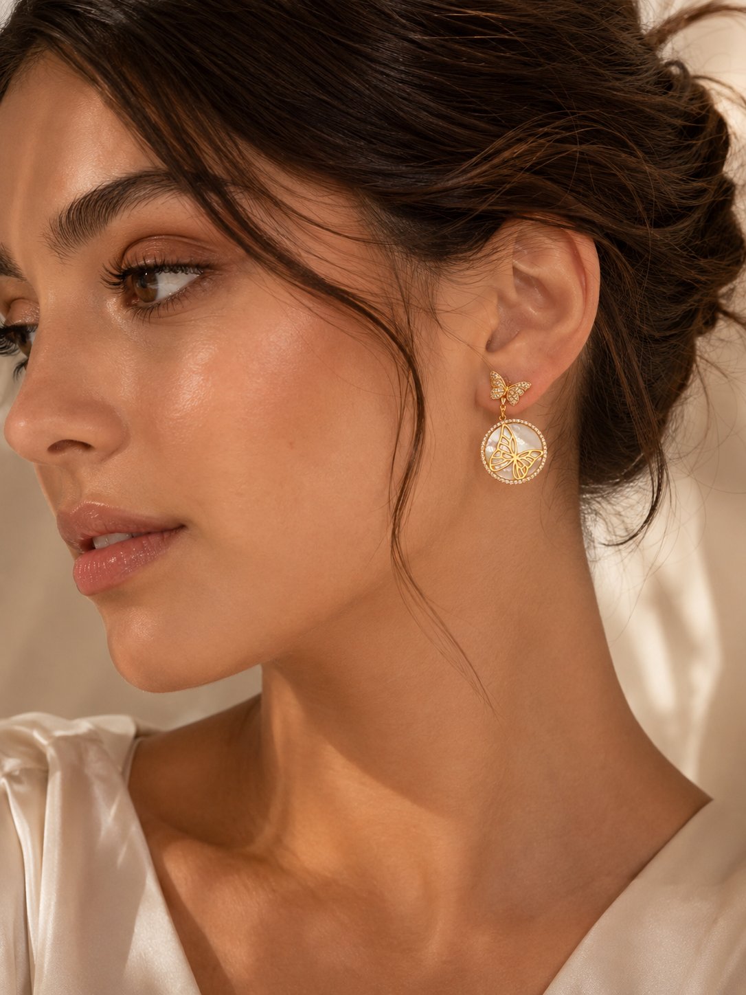 Mosaique Papillon Mother-of-Pearl Earrings