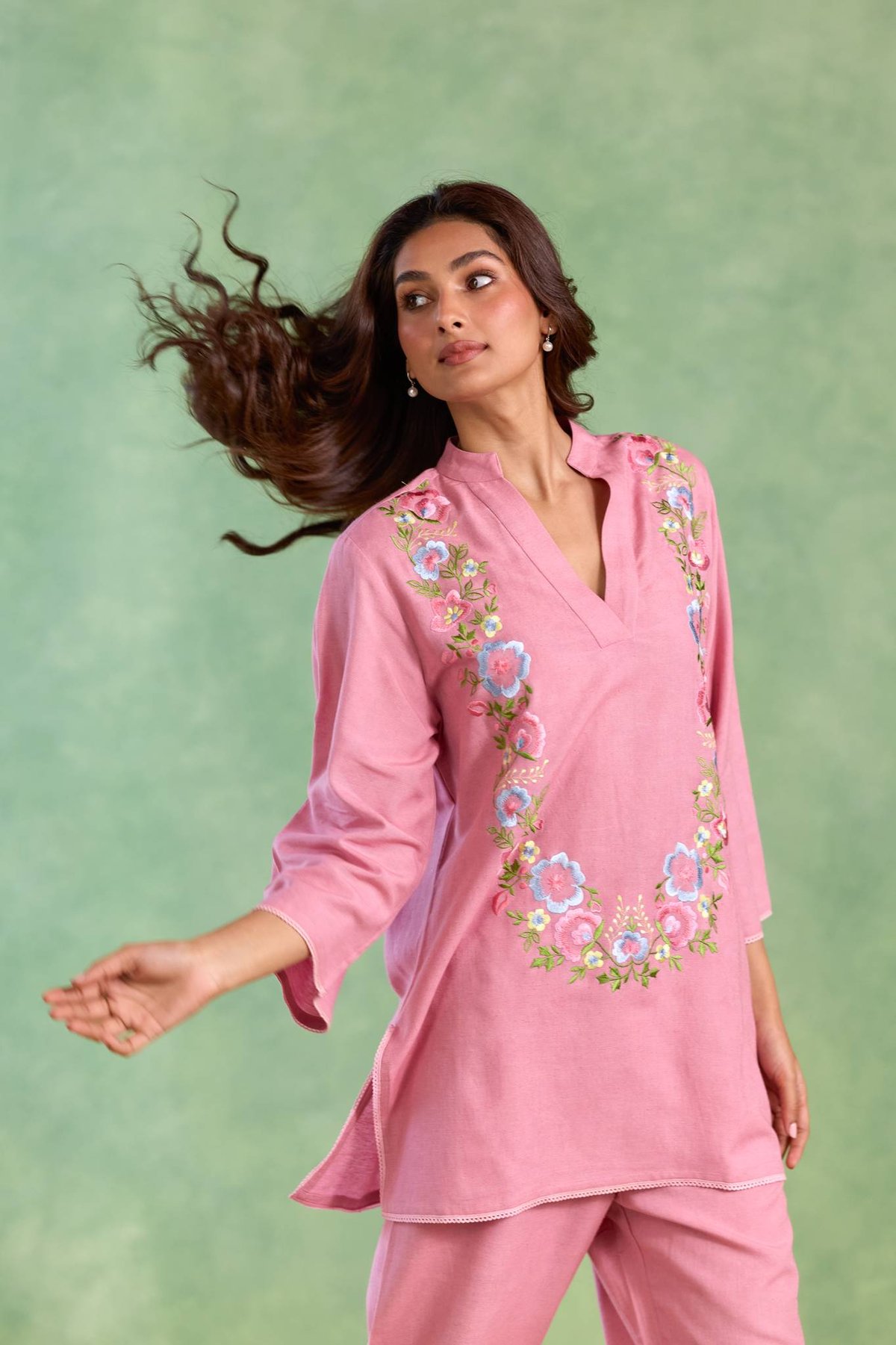 Blush Bloom Embroidered Top