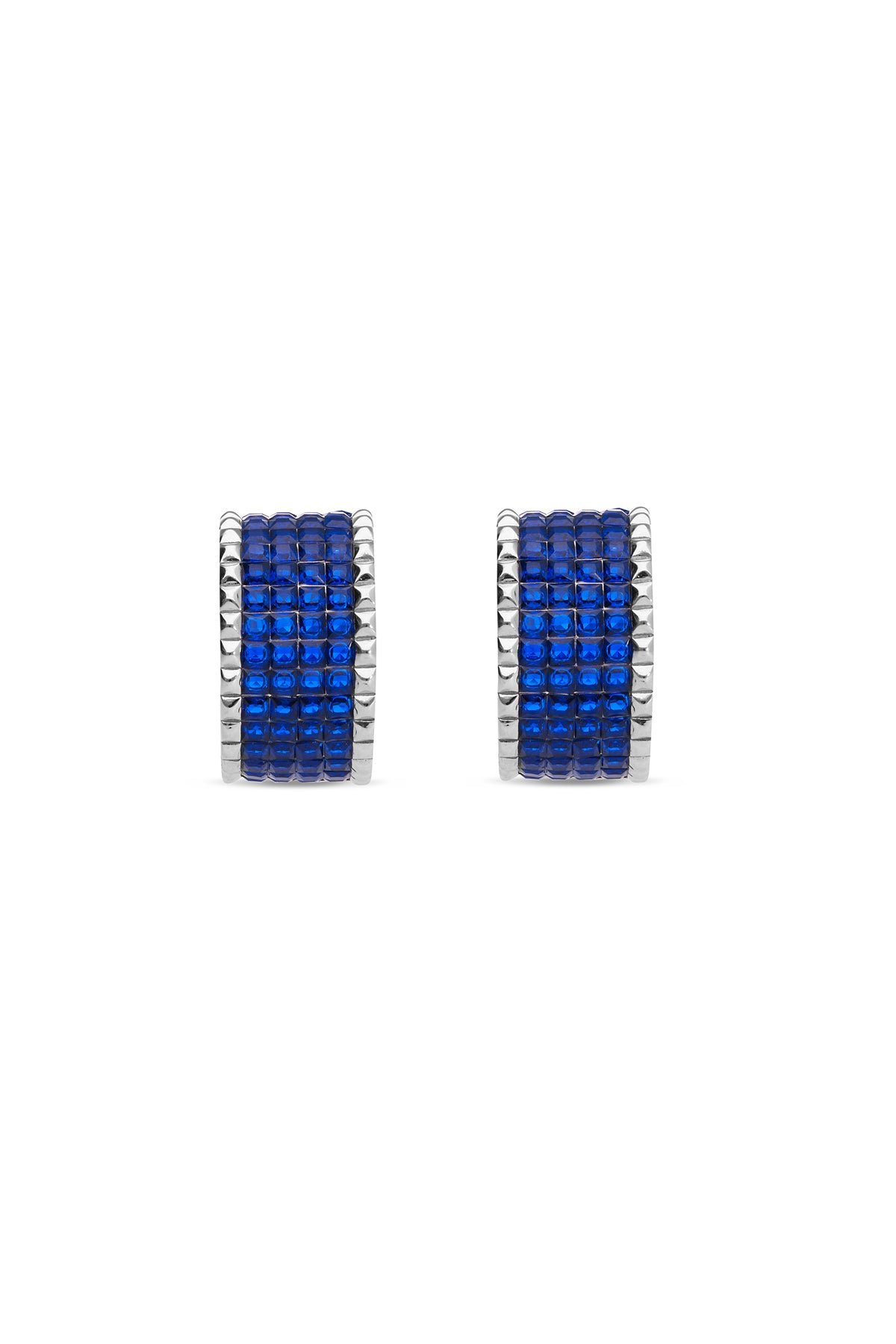 Blue Sapphire Circle Of Life Studs Earrings
