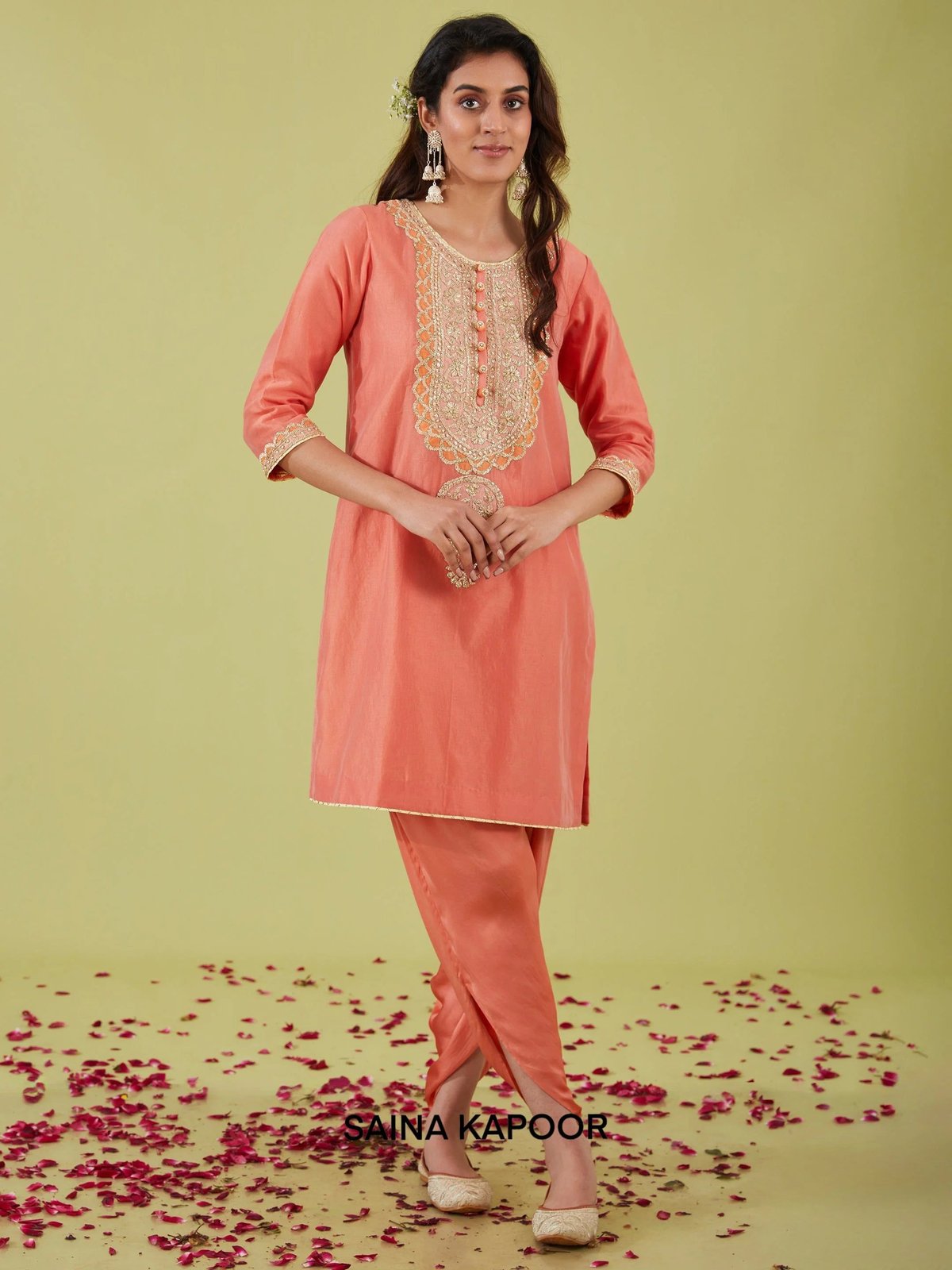 Short Kurta with Samosa Pant