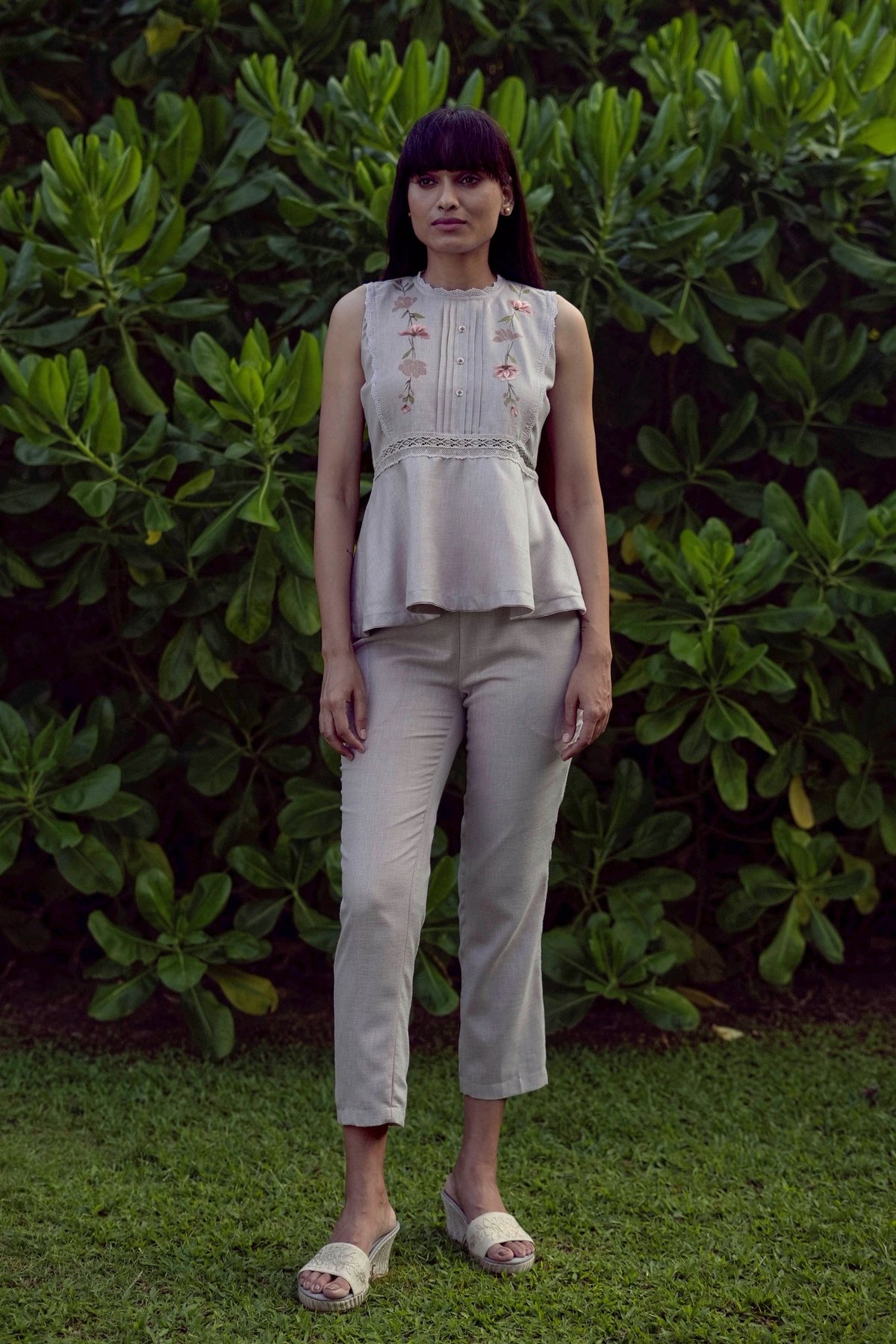Blush Vines Peplum Co-Ord